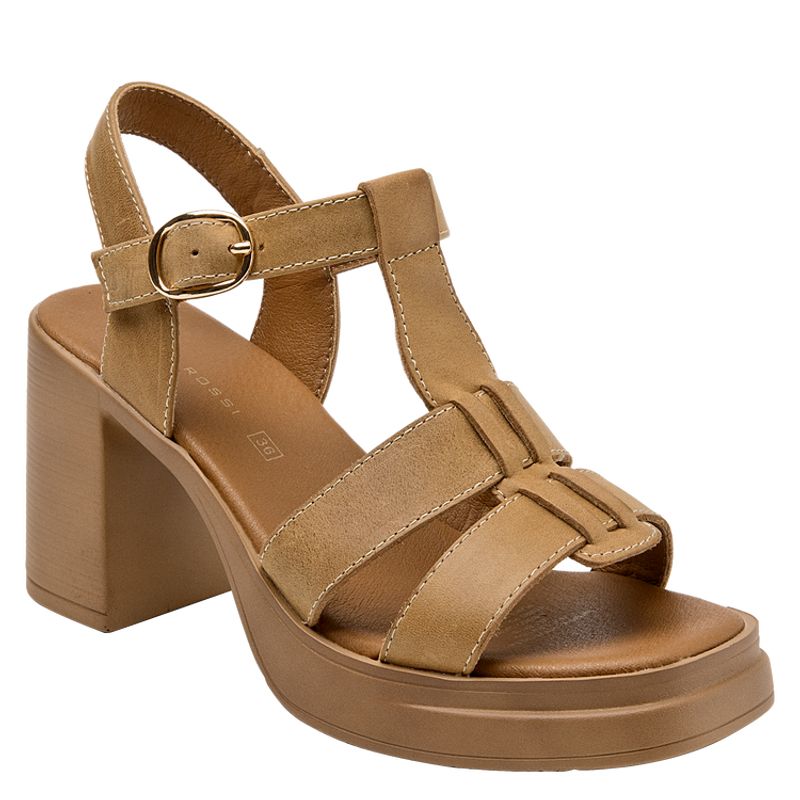 BRUNO ROSSI - Sandalia Casual Mujer Marrón claro Bruno Rossi