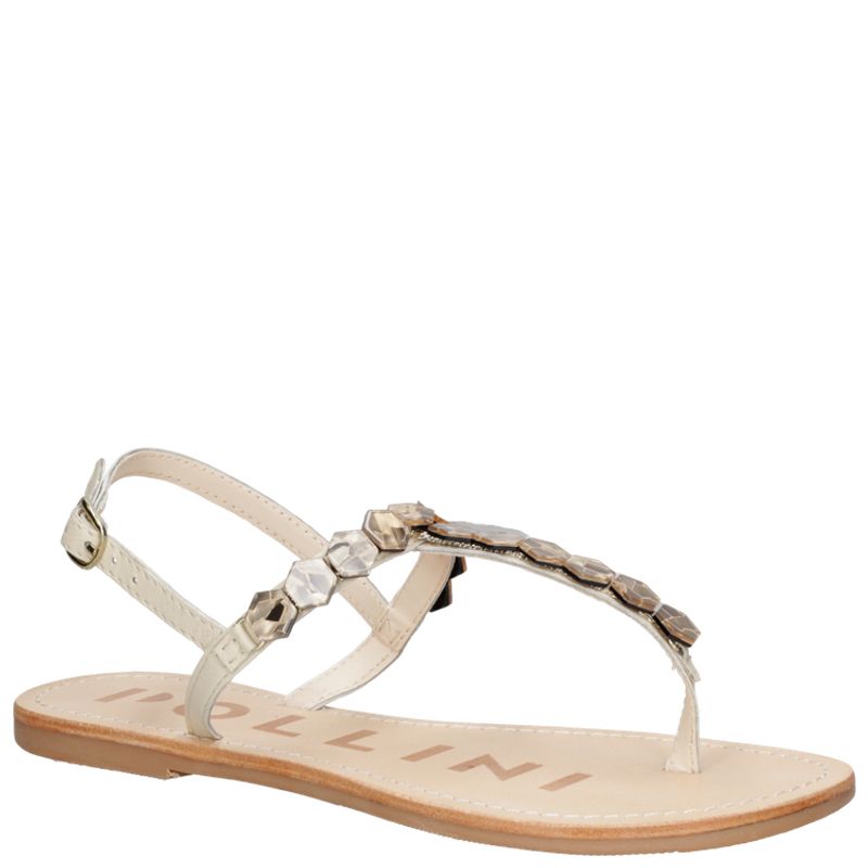POLLINI - Sandalia Casual Mujer Beige Pollini