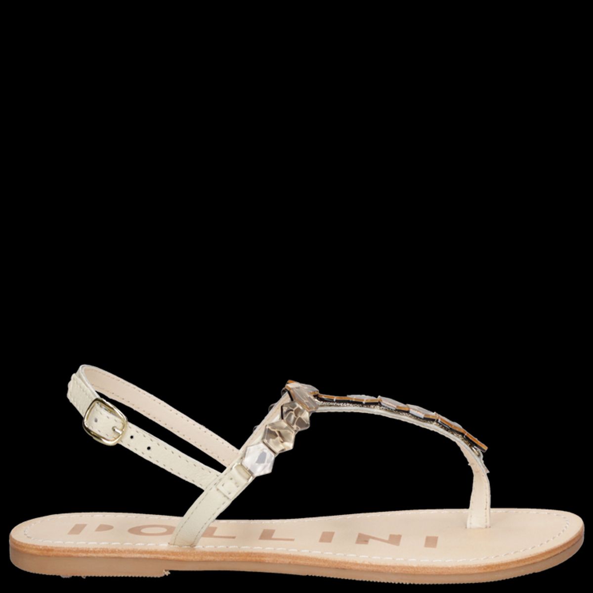 POLLINI - Sandalia Casual Mujer Beige Pollini