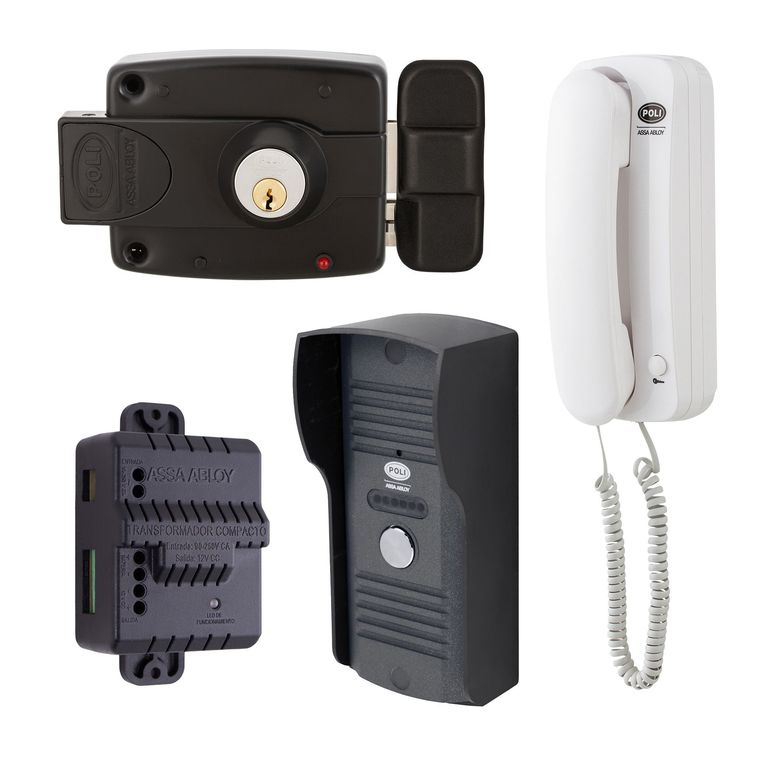 Kit Cerradura Electrica 3010 LED Premium con Citofono - Indicador Puerta Abierta o Cerrada