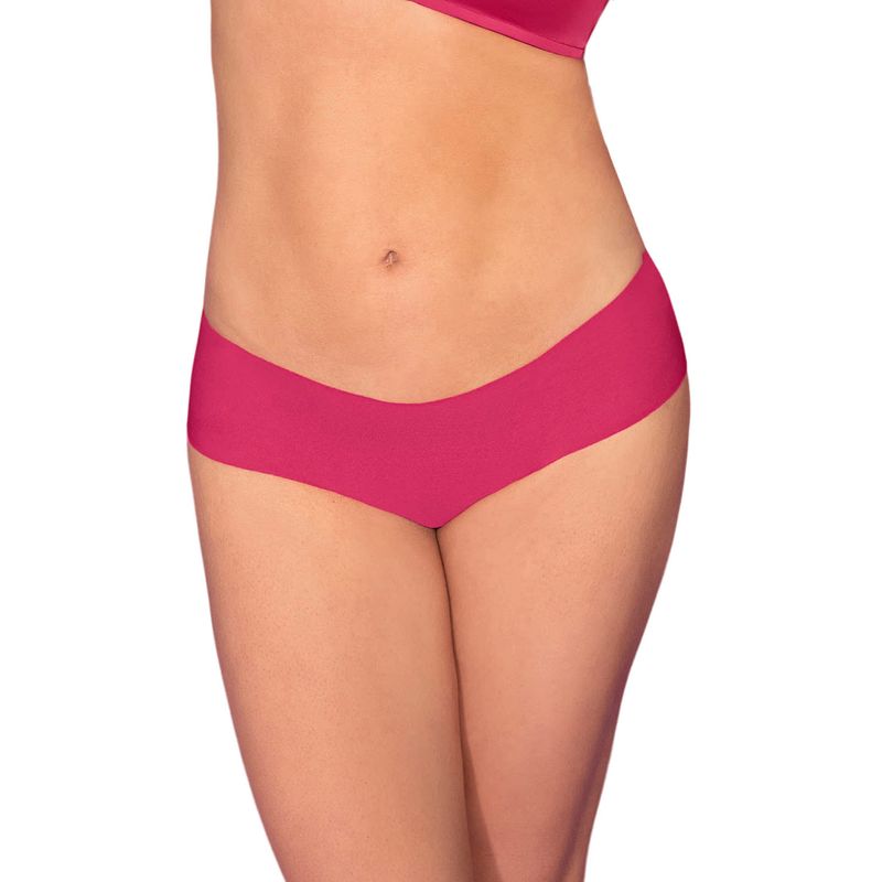 LEONISA - Calzón  pantaleta invisible ultraplano sin elásticos y de pocas costuras 012722 Fucsia