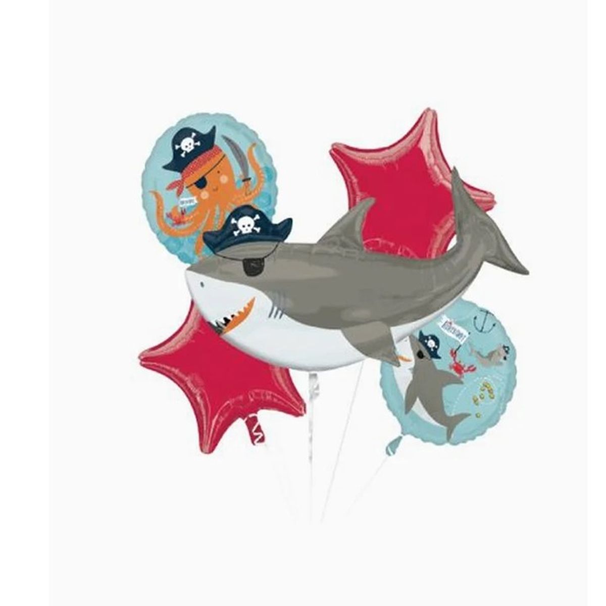 GENERICO - Set de Globos Tiburón 98x63cm Gris