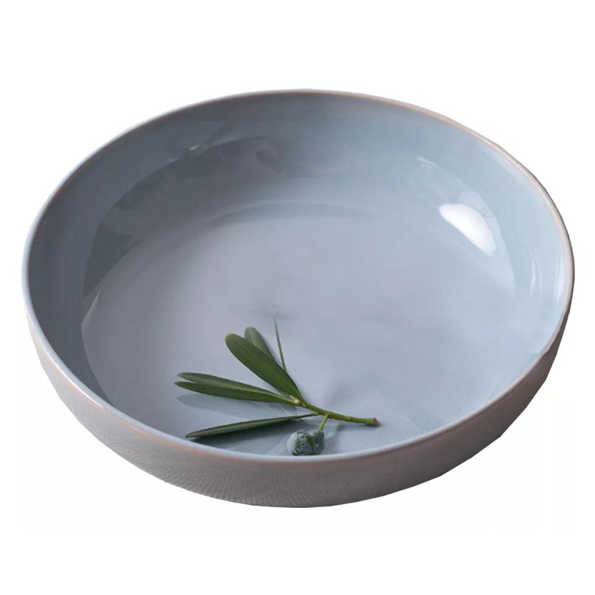 GENERICO - Plato Hondo Sopero De Cerámica Color Celeste 205x51mm X4