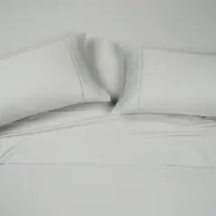 ROSEN - Sábana 300 Hilos Algodón Lisa Cristal Súper King