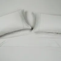 Sábana 300 Hilos Algodón Lisa Cristal 2 Plazas