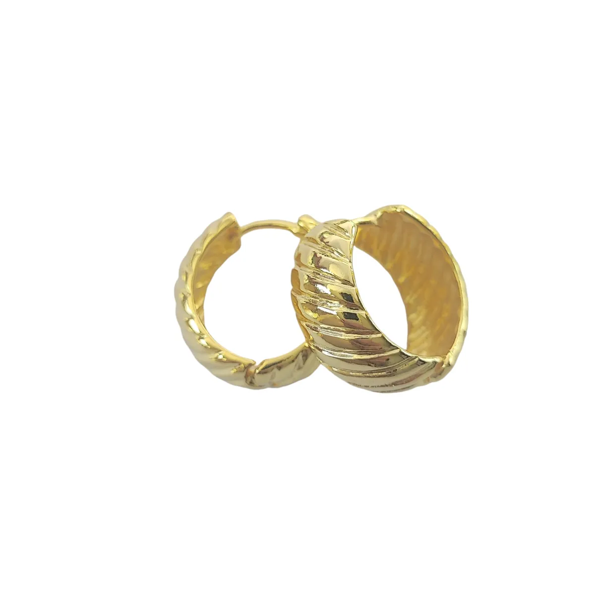 COGGIOLA - Aros Argolla Amanda 18mm Enchapado Oro 18K