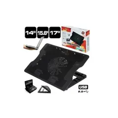 GENERICO - Base para notebook Ventilador Altura Ajustable 5 Niveles
