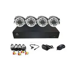 GENERICO - Kit Dvr 4 Canales Con 4 Cámaras Hd 720p