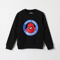 Poleron Cerrado Niño Caras Azul Marvel.