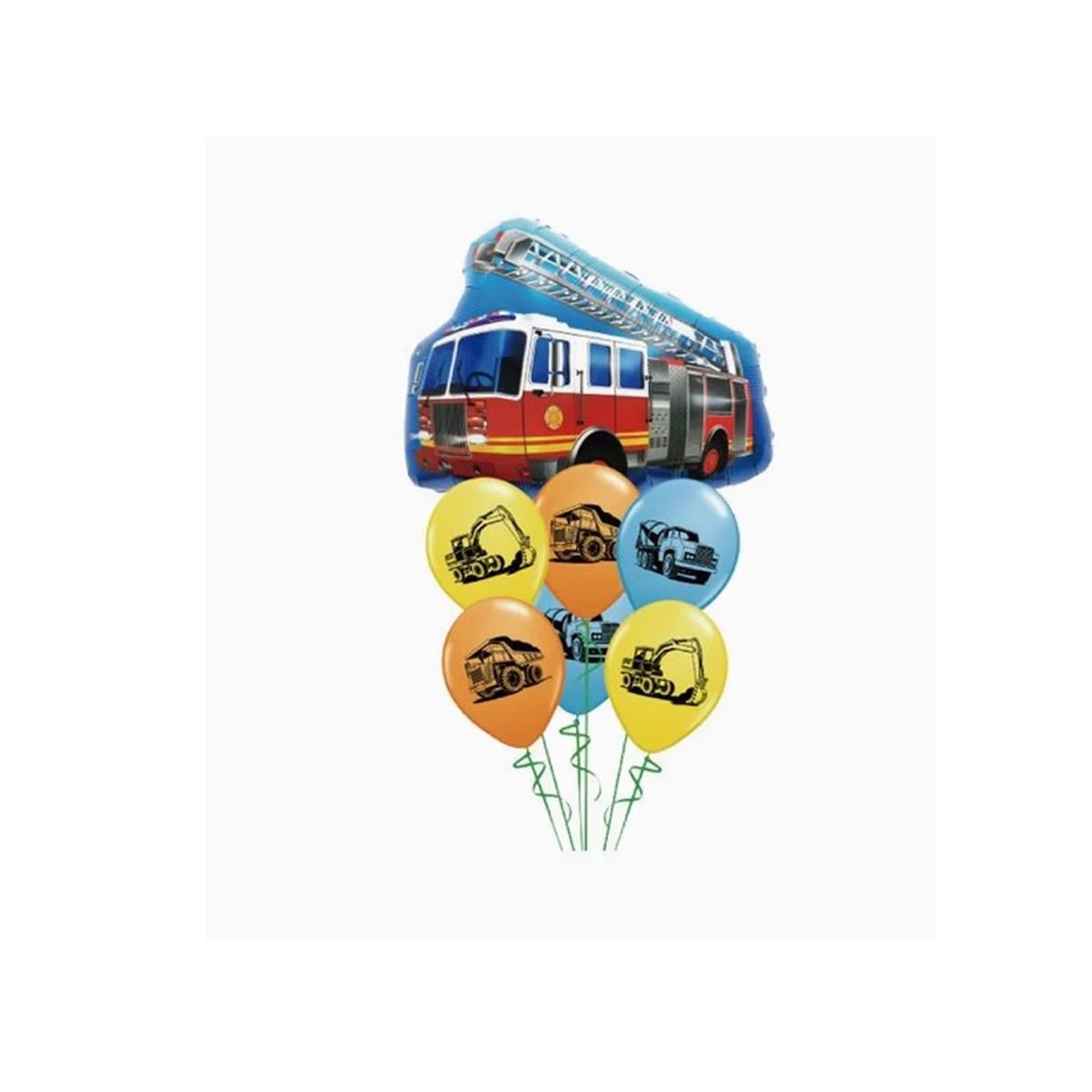 GENERICO - Set de Globos Carro Bomberos 60x70cm