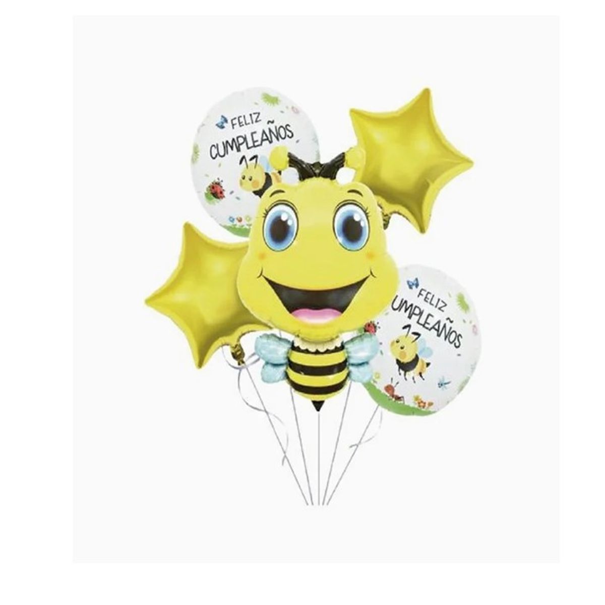 GENERICO - Set de Globos Abeja Amarillo 48×75 cm