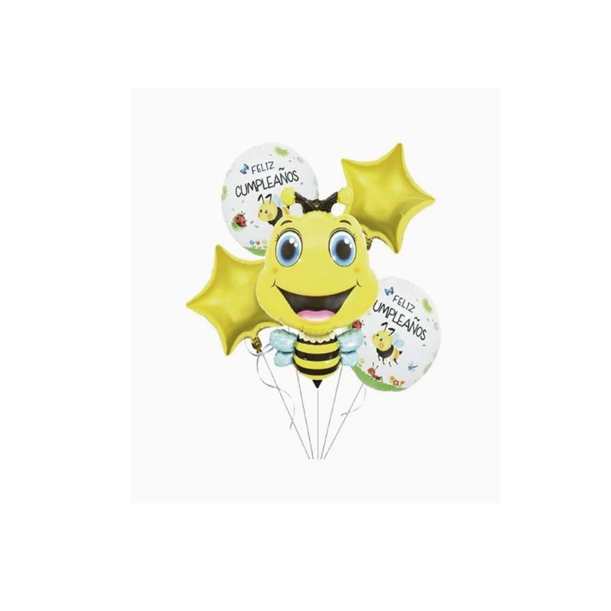 GENERICO - Set de Globos Abeja Amarillo 48×75 cm