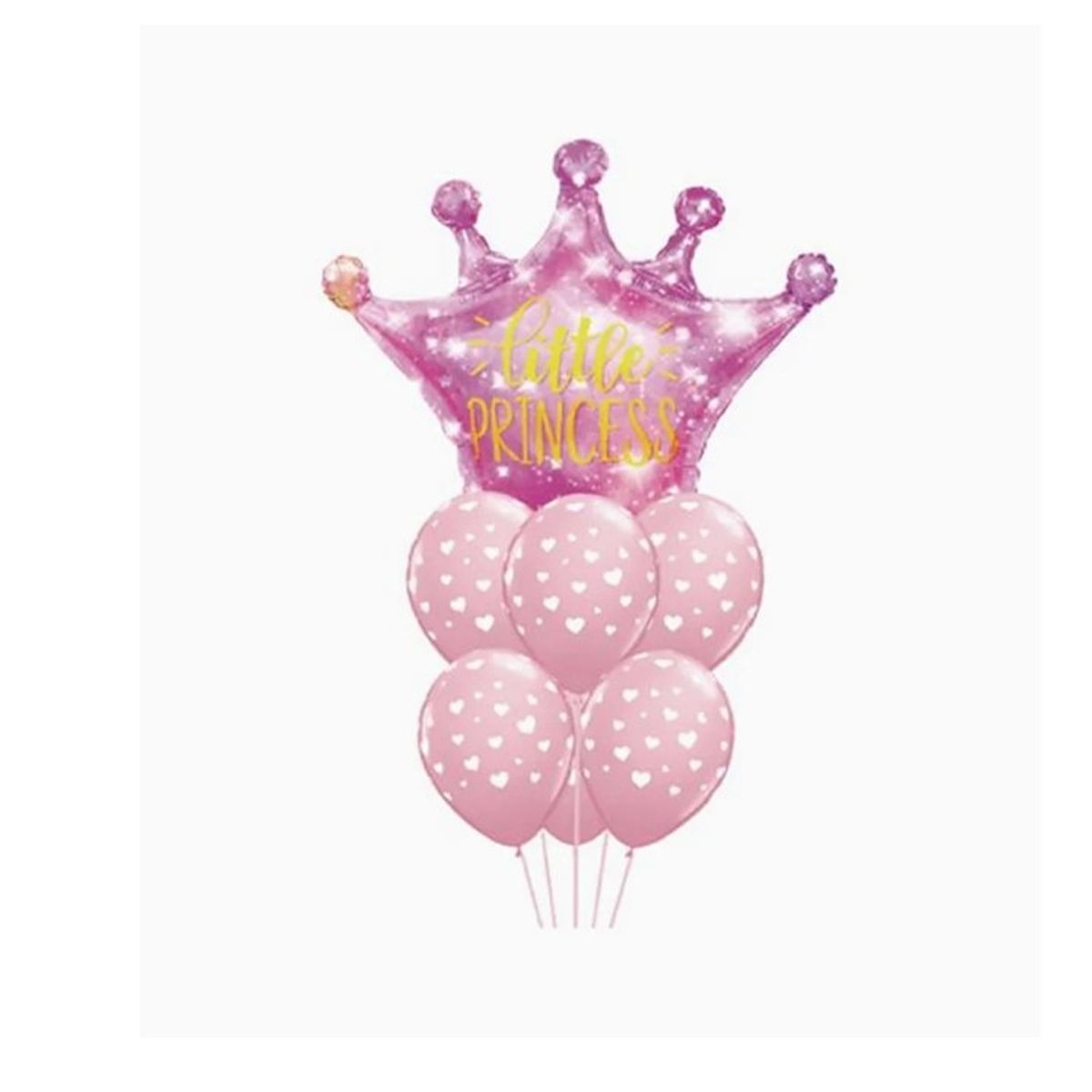 GENERICO - Set de Globos Princesa Corona Rosa 76x75cm
