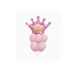 GENERICO - Set de Globos Princesa Corona Rosa 76x75cm