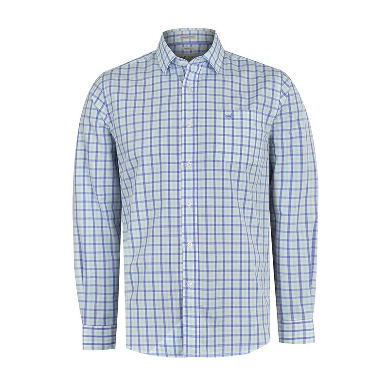 ROCKFORD - Camisa Algodón Org Azul Marino Lighter Hombre ROCKFORD
