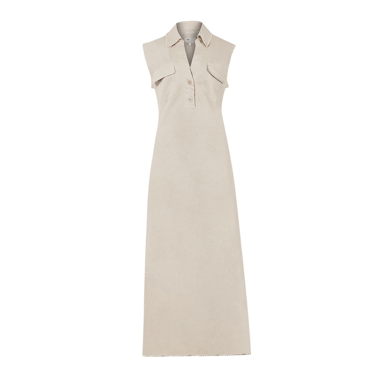 ROCKFORD - vestido Lino Orgánico Beige Moai Mujer ROCKFORD