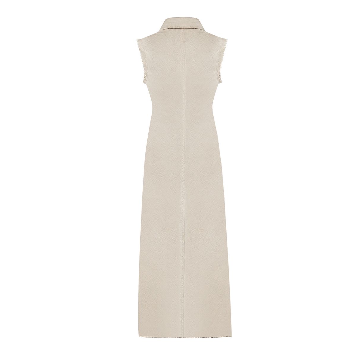ROCKFORD - vestido Lino Orgánico Beige Moai Mujer ROCKFORD