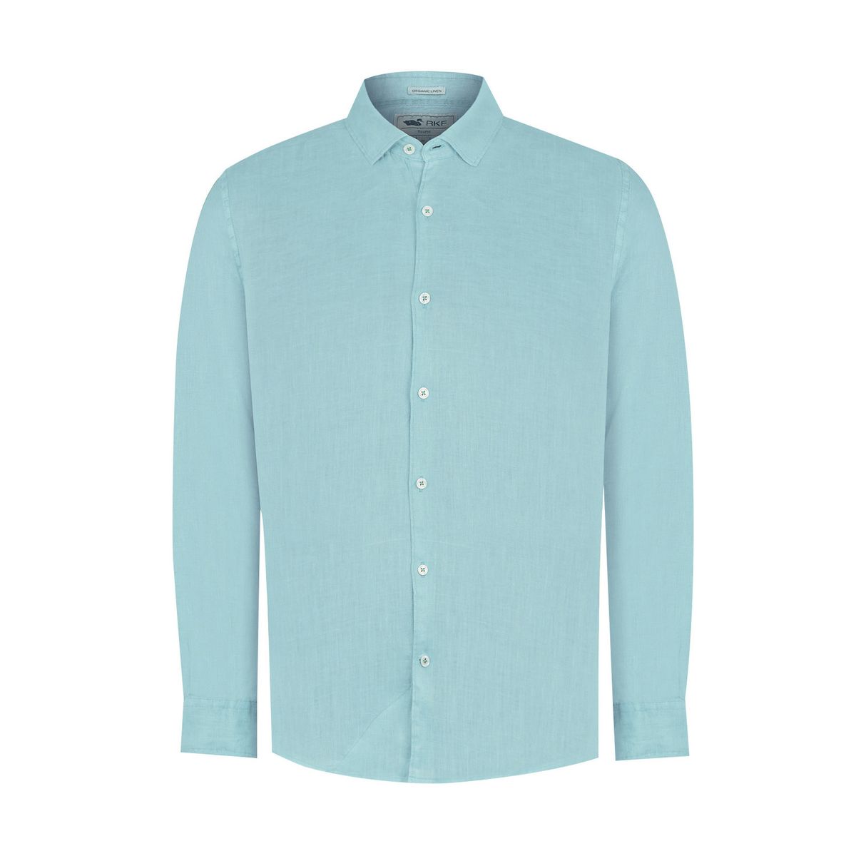 ROCKFORD - Camisa Lino Orgánico Turquesa Linenpro Hombre ROCKFORD