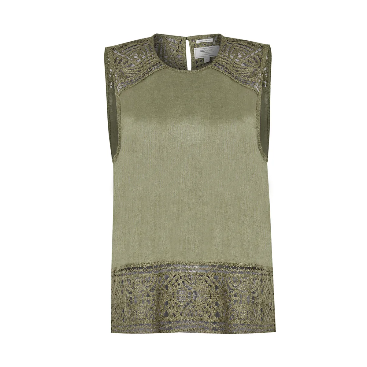 ROCKFORD - Blusa Lino Orgánico Verde Mele Mujer ROCKFORD