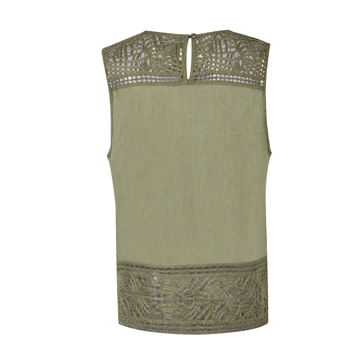ROCKFORD - Blusa Lino Orgánico Verde Mele Mujer ROCKFORD
