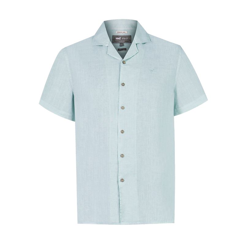 ROCKFORD - camisa Lino Orgánico Verde Braga Hombre ROCKFORD