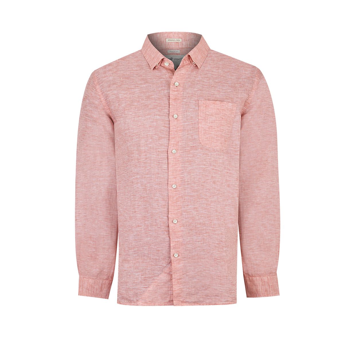 ROCKFORD - Camisa Lino Orgánico Rojo Linentex Hombre ROCKFORD