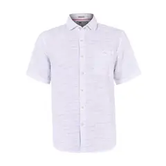 ROCKFORD - Camisa Lino Orgánico Rojo Marbled Hombre