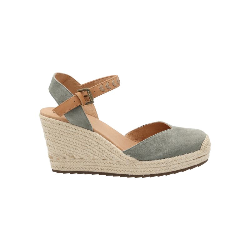 ROCKFORD - Alpargata Cuero Mujer Lis Verde ROCKFORD