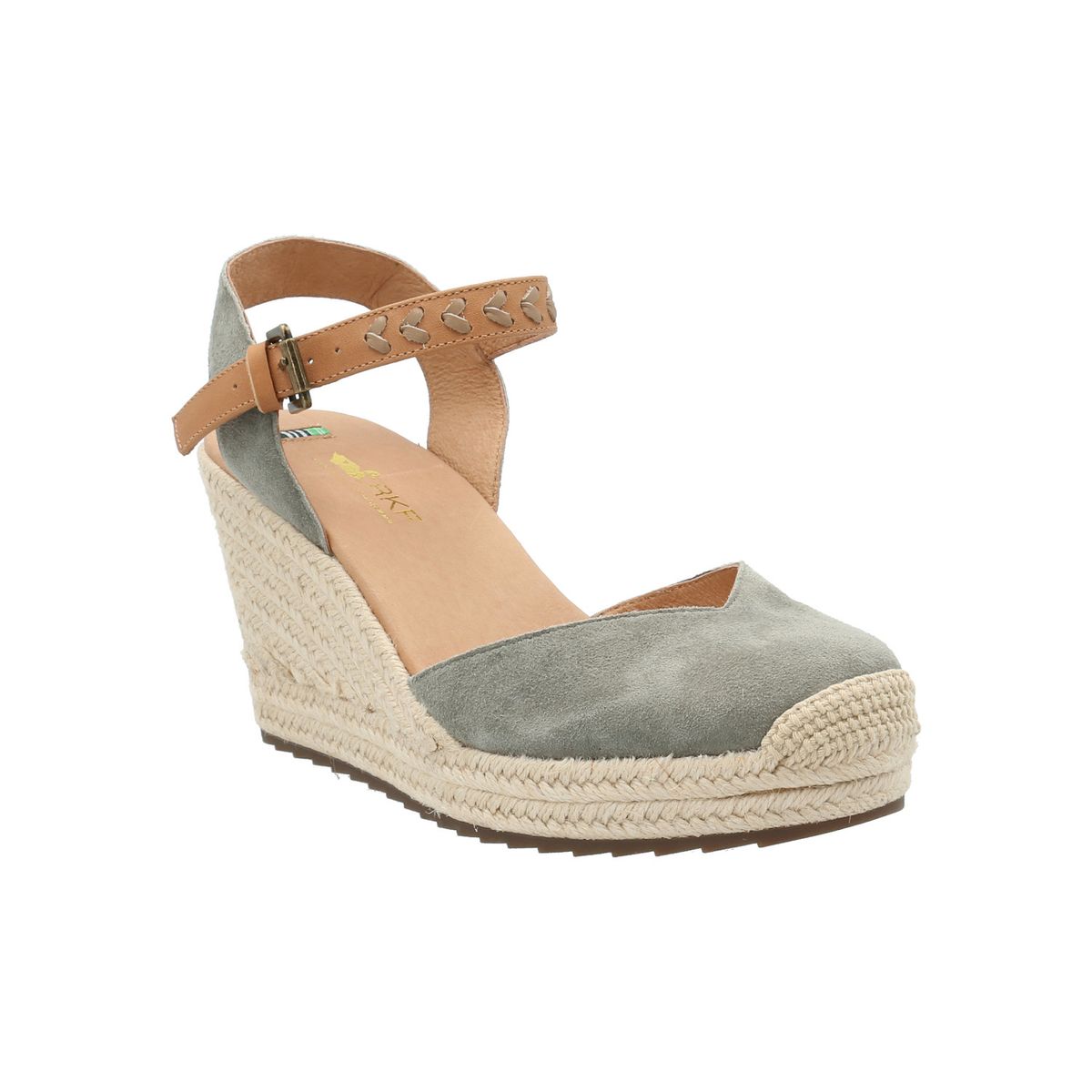 ROCKFORD - Alpargata Cuero Mujer Lis Verde ROCKFORD