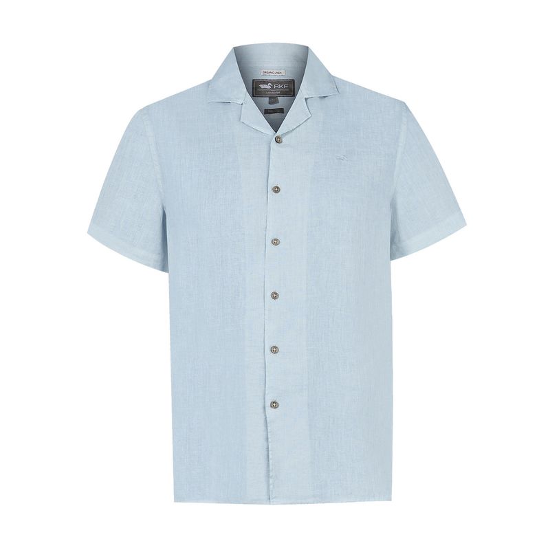ROCKFORD - camisa Lino Orgánico Celeste Braga Hombre ROCKFORD_.