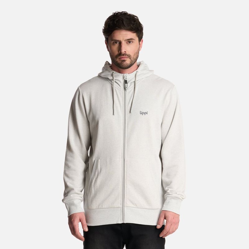 LIPPI - Polerón Hombre Ulmo Full Zip Hoody Sweatshirt Gris Melange Lippi