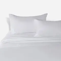ROSEN - Sábana 800 Hilos Algodón Lisa Blanco Super King