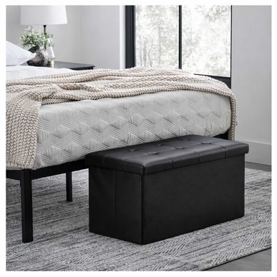 Imagen 2 del producto Banqueta Baul Puff Baul Cafe 76x38 Organizador Puff Sillon