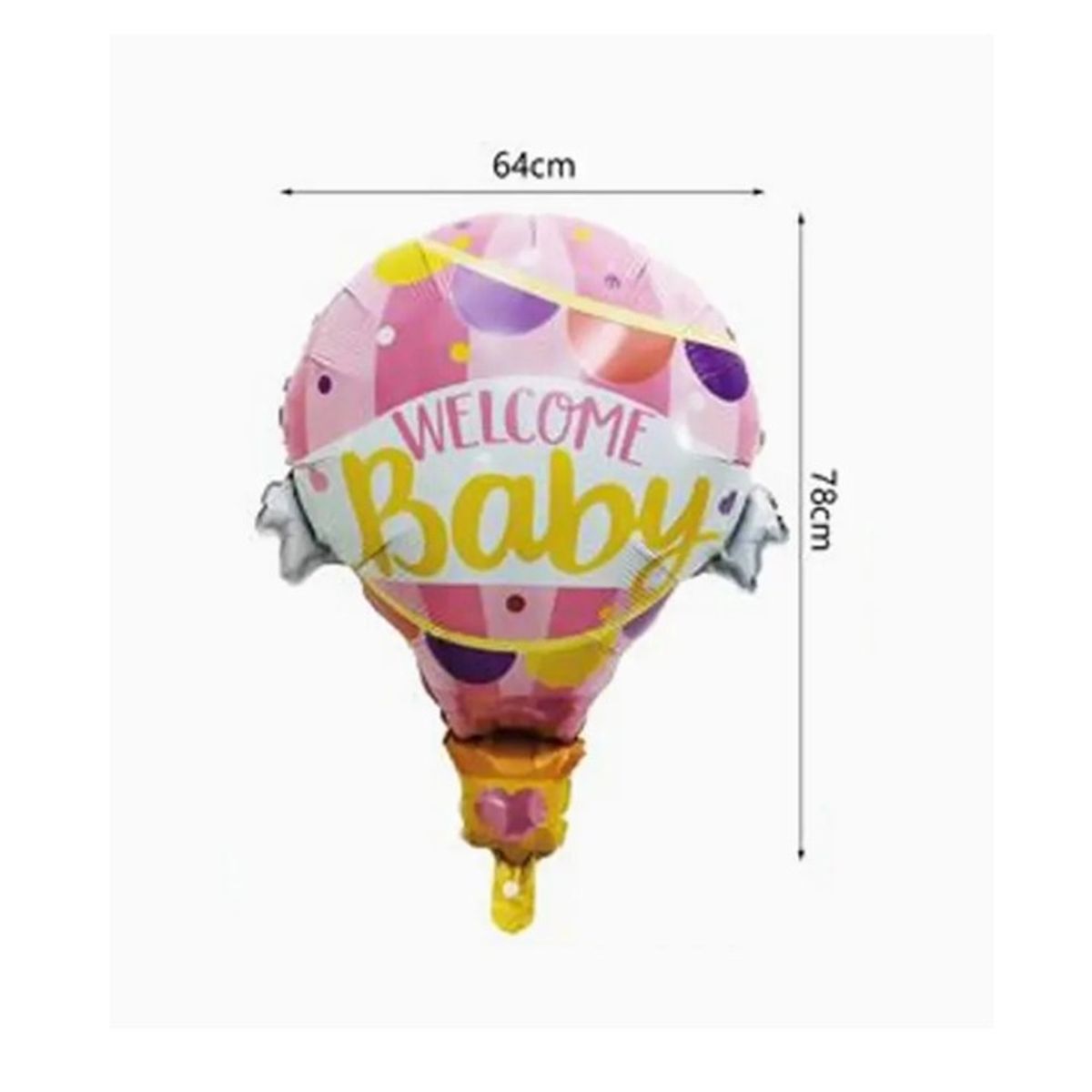 GENERICO - Globo Para Baby Shower Rosa 64x78cm