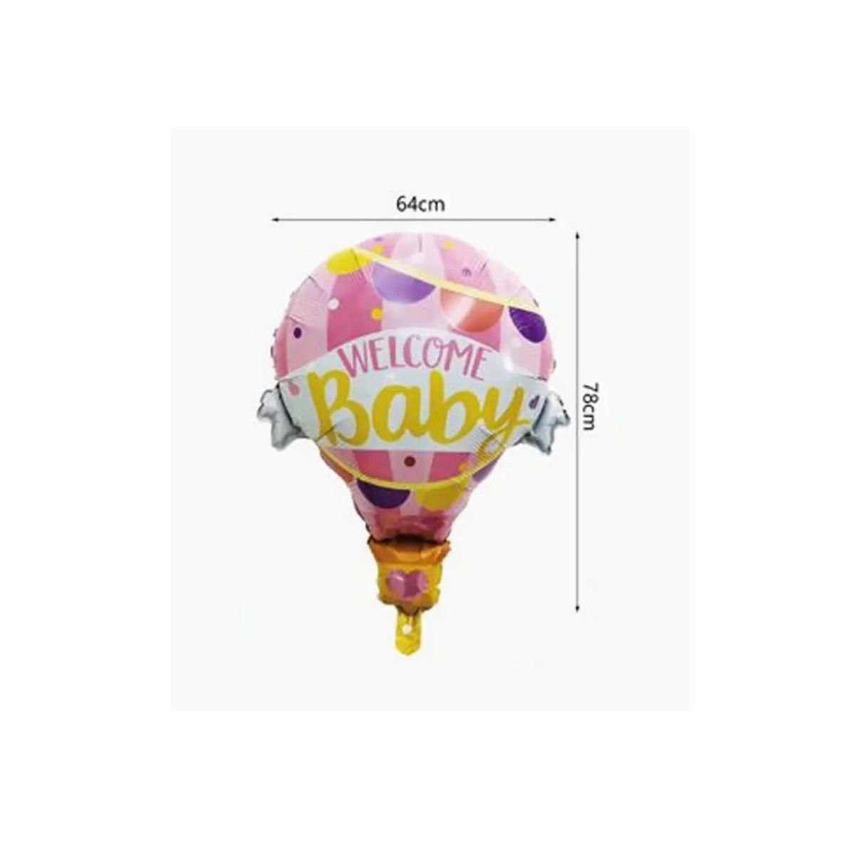 GENERICO - Globo Para Baby Shower Rosa 64x78cm