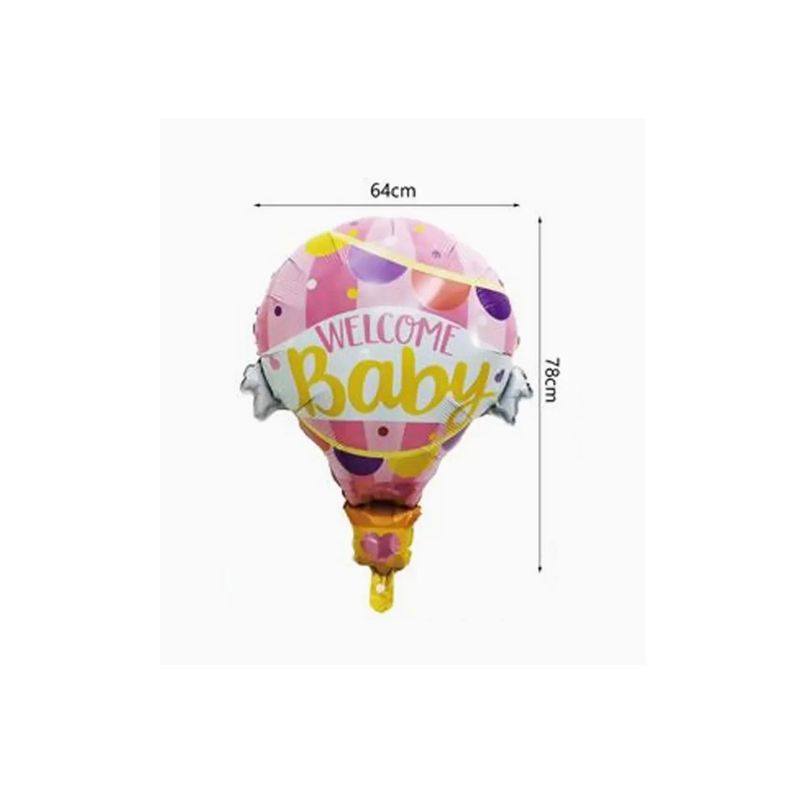 GENERICO - Globo Para Baby Shower Rosa 64x78cm