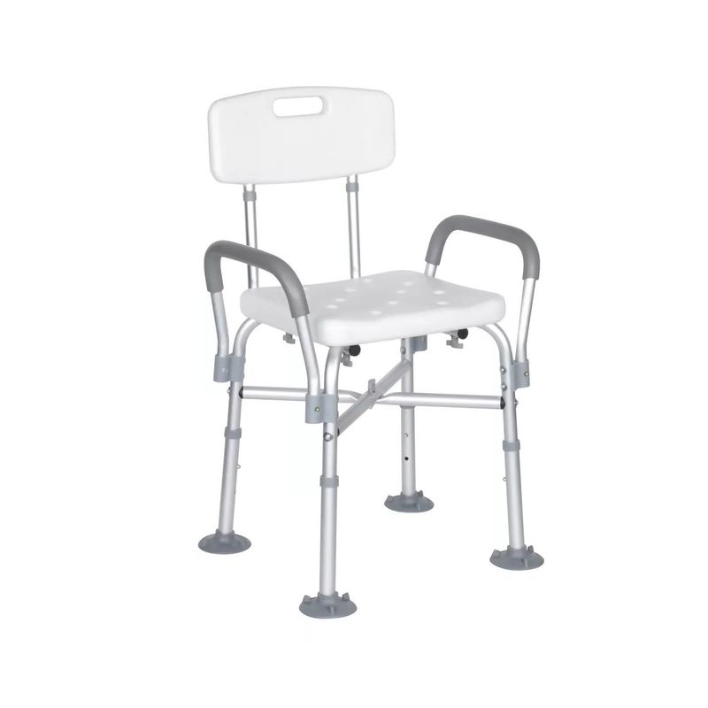 GENERICO - Silla De Ducha Aluminio Base Reforzada Bariatrica Portatil