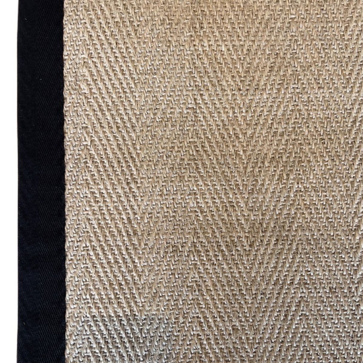 GENERICO - Alfombra Sisal Natural Borde Negro 170x240 cm VB1065