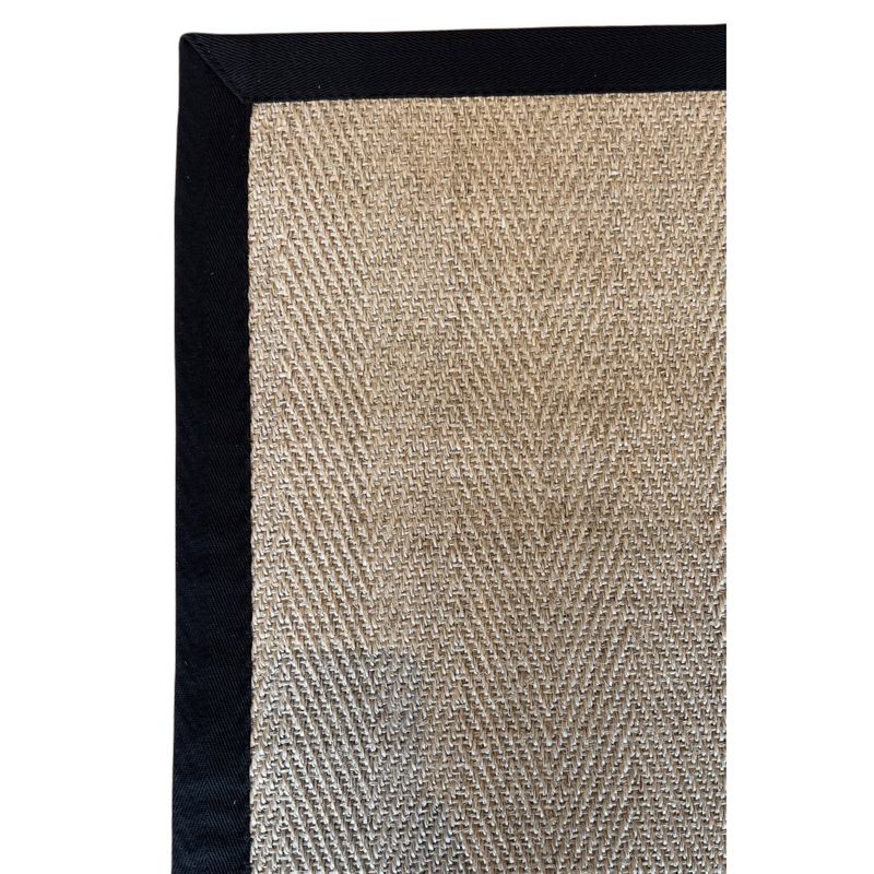 GENERICO - Alfombra Sisal Natural Borde Negro 170x240 cm VB1065
