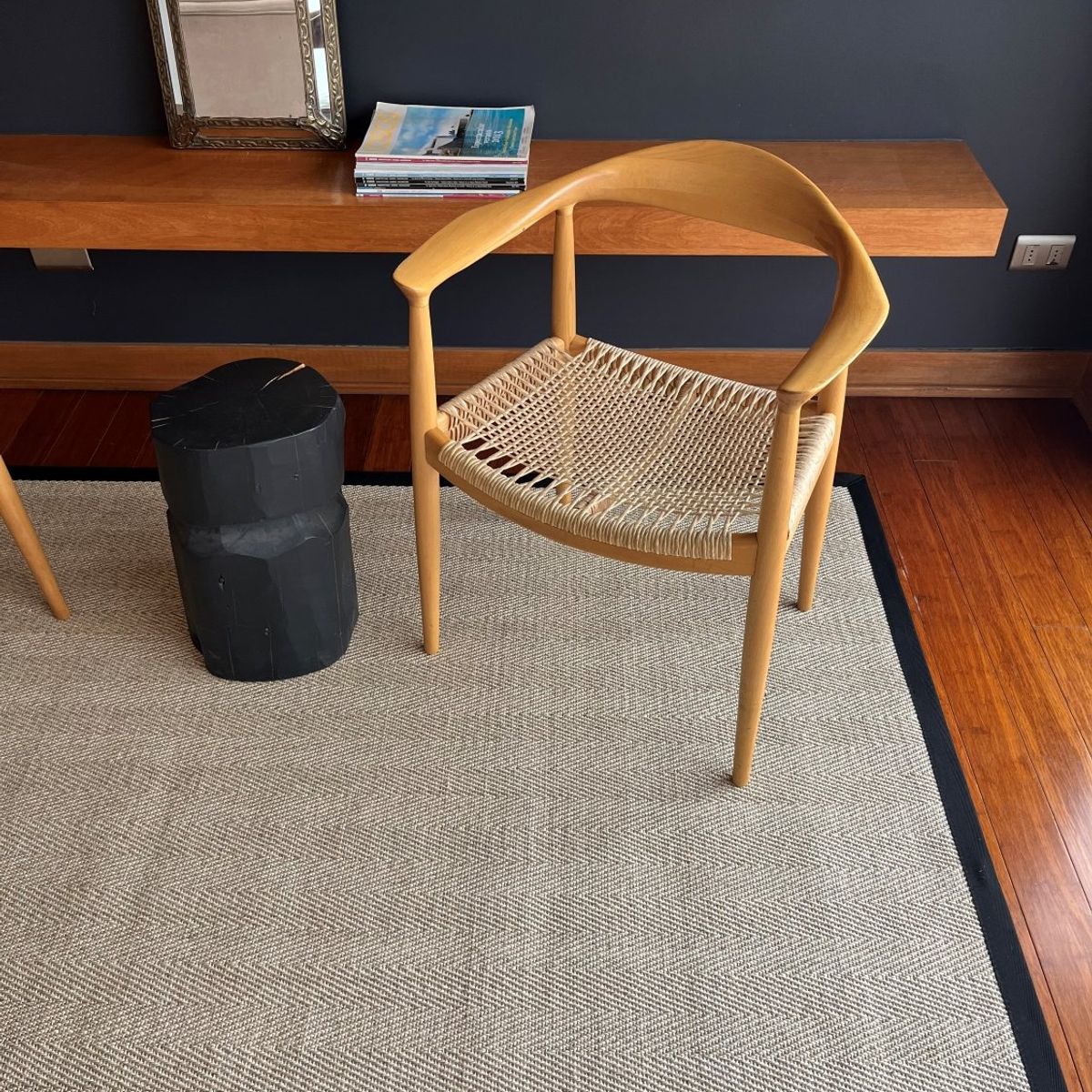 GENERICO - Alfombra Sisal Natural Borde Negro 200x300 cm VB1065