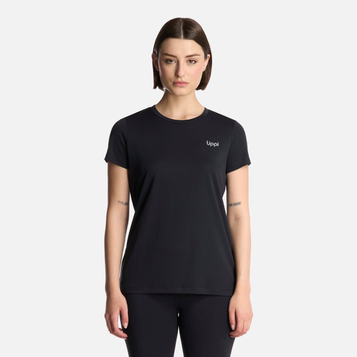 LIPPI - Polera Mujer Core Q-Dry T-Shirt Negro Lippi