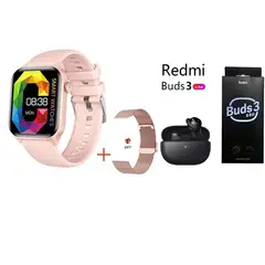 XIAOMI - Reloj inteligente resistente al agua + Redmi Buds3 Lite combo - Rosa
