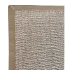 GENERICO - Alfombra Sisal Natural Borde Beige 250x350 cm VB1065
