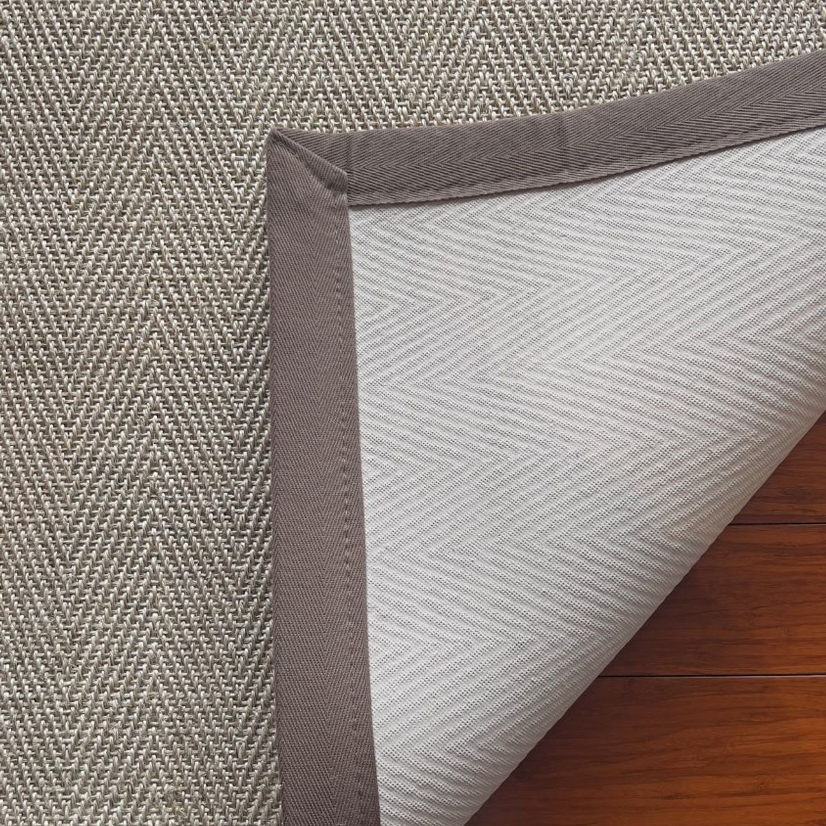 GENERICO - Alfombra Sisal Natural Borde Café 170x240 cm VB1065