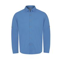 Camisa Algodón Org Azul Marino Galiton Hombre