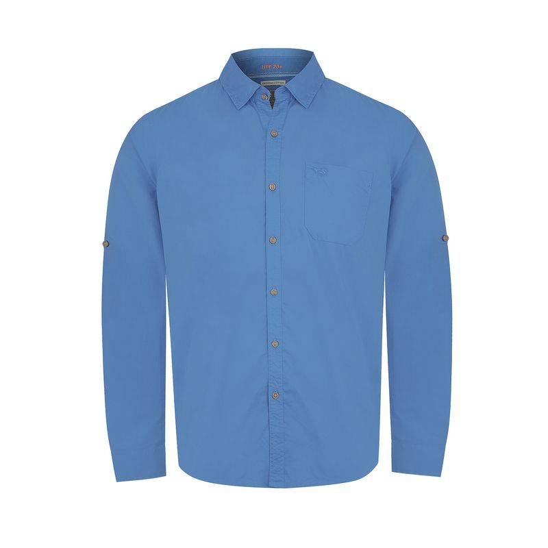 ROCKFORD - Camisa Algodón Org Azul Marino Galiton Hombre ROCKFORD