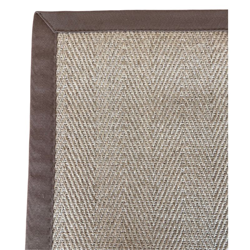GENERICO - Alfombra Sisal Natural Borde Café 250x350 cm VB1065