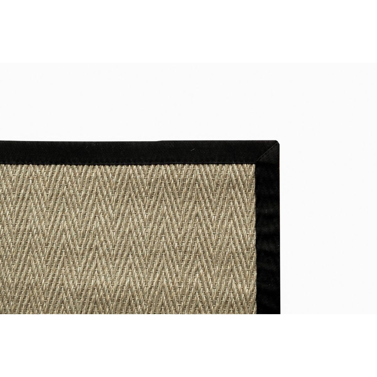 GENERICO - Alfombra Sisal Sintetico Borde Negro 200x300 cm PVB04