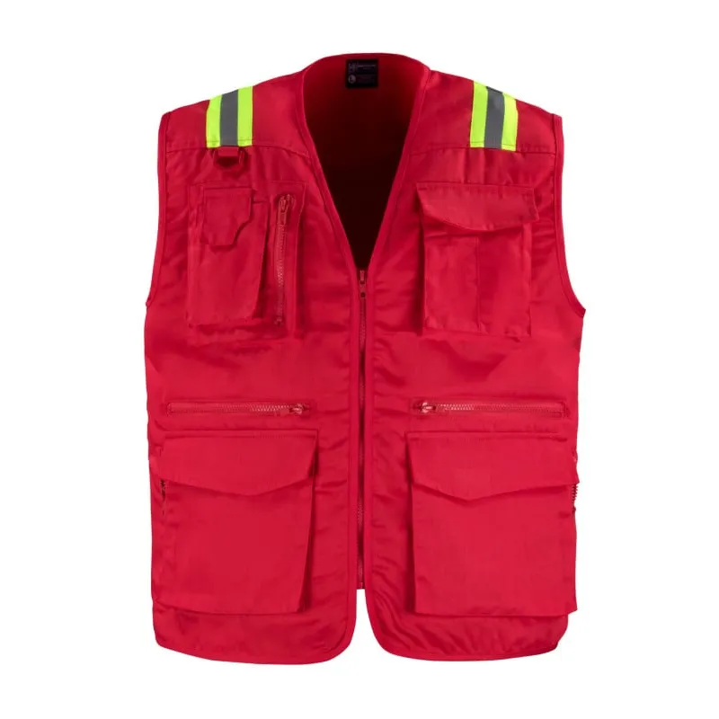 T-WORLD - Chaleco Geólogo Gabardina Dual Hi-Vis Con Cinta Día y Noche Hombre