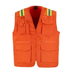 T-WORLD - Chaleco Geólogo Gabardina Dual Hi-Vis Con Cinta Día y Noche Hombre